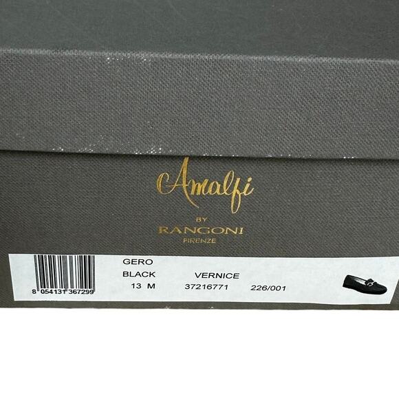 Amalfi by Rangoni NWB Gero Vernice Black Patent Leather Loafers Size 13 - Picture 9 of 9